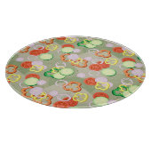 Textur mit Scheiben von Gemüse Schneidebrett (Ecke)