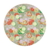 Textur mit Scheiben von Gemüse Schneidebrett (Vorderseite)