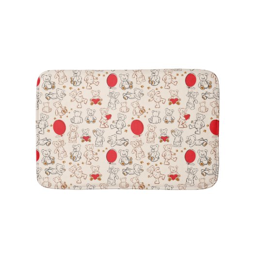Textur Mit Teddybären Badematte (Vorderseite)