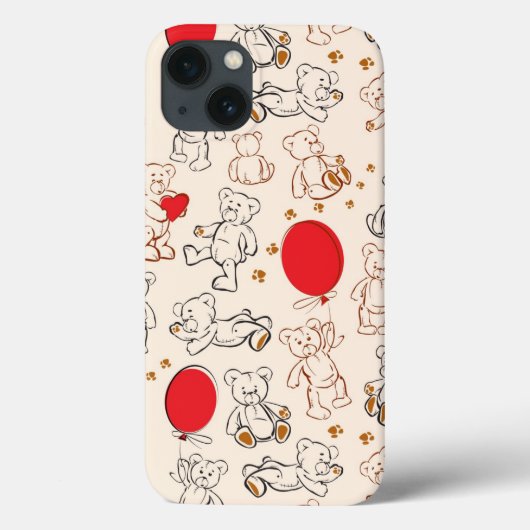 Textur mit Teddybären Case-Mate iPhone Hülle (Rückseite)