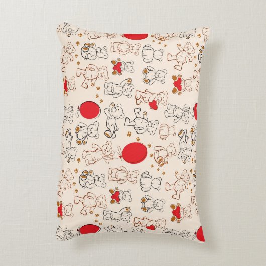 Textur mit Teddybären Dekokissen (Rückseite(Vertikal))