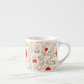 Textur mit Teddybären Espressotasse (Rechts)
