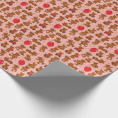 Textur mit Teddybären, Herz Geschenkpapier (Ecke)