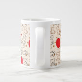 Textur mit Teddybären Jumbo-Tasse (Rückseite)