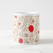 Textur mit Teddybären Jumbo-Tasse (Vorderseite)