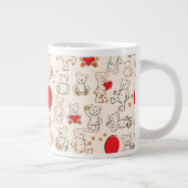 Textur mit Teddybären Jumbo-Tasse (Rechts)