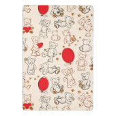 Textur mit Teddybären Mini Klemmbrett (Rückseite)