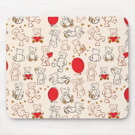 Textur mit Teddybären Mousepad (Vorne)