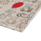 Textur mit Teddybären Schneidebrett (Ecke)