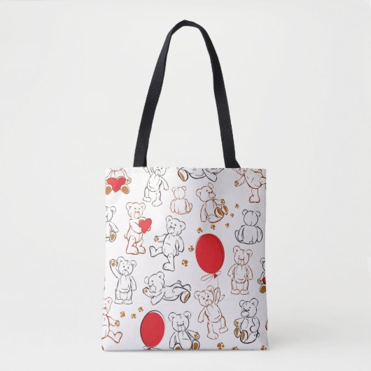 Textur mit Teddybären Tasche (Vorderseite)