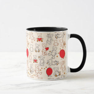 Textur Mit Teddybären Tasse