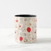 Textur Mit Teddybären Tasse (Zentrum)