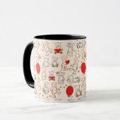 Textur Mit Teddybären Tasse (Vorderseite Links)