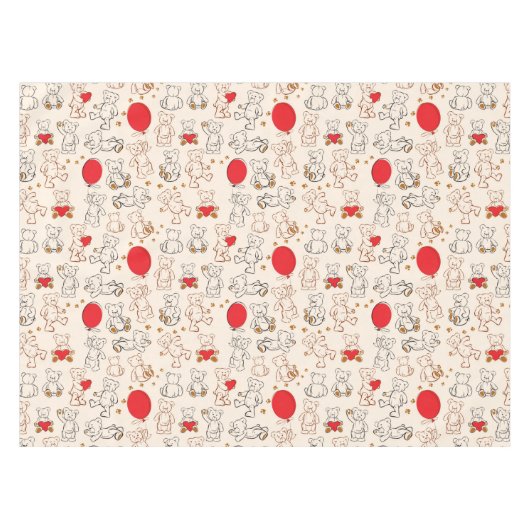 Textur Mit Teddybären Tischdecke (Vorderseite (Horizontal))