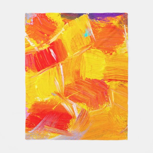 Textur Öl Malerei Frucht Farbe bunte Flora Fleecedecke (Vorderseite)