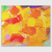 Textur Öl Malerei Frucht Farbe bunte Flora Geschenkpapier (Flach)