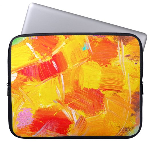 Textur Öl Malerei Frucht Farbe bunte Flora Laptopschutzhülle (Vorderseite)