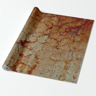 Textur Orange Rost Vintage Rustikal Decoupage Geschenkpapier