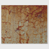 Textur Orangen Rost Vintag rustikale Decoupage Geschenkpapier (Flach)