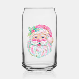 Textur-Paint-Look Preppy-Santa-Gesicht Weihnachten Dosenglas