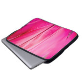 Textur Pflanze Blätter rosa rot Laptopschutzhülle (Vorne Knopf)