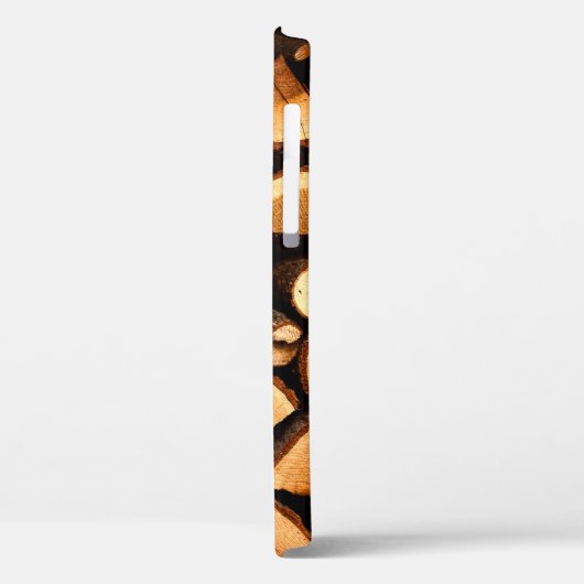 Textur. Pile aus gehacktem Brennholz, Winter Case-Mate iPhone Hülle (Rückseite / Links)