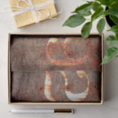 Textur Rustikale Vintag-braune weißen Zugzahlen Seidenpapier (Geschenk)