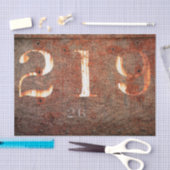 Textur Rustikale Vintag-braune weißen Zugzahlen Seidenpapier (Handwerk)