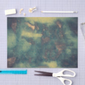 Textur Rustikale Vintag grünbraun Aquamarin Abstra Seidenpapier (Handwerk)