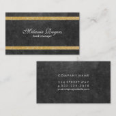 Textur/Schiefer und Gold Visitenkarte (Vorne/Hinten)