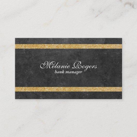 Textur/Schiefer und Gold Visitenkarte (Vorderseite)