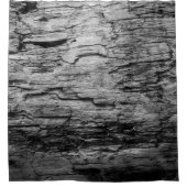 Textur schwarz-weißer Holzbaum Duschvorhang (Vorderseite)