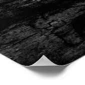 Textur schwarz-weißer Holzbaum Poster (Ecke)