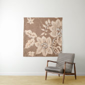 Textur Spitzen Stoff. Spitze auf weißem Hintergrun Wandteppich (Beispiel)