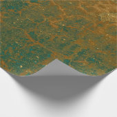 Textur Tan Grün Rustikale Vintage antike Grunge Geschenkpapier (Ecke)