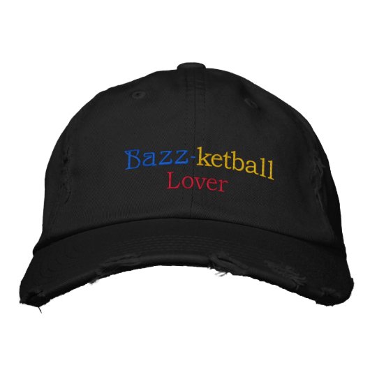 Textur & Team Spirit_Bazz-Ketball Lover Bestickte Baseballkappe (Vorderseite)