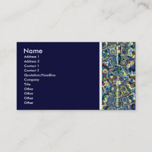 Textur Ton (Blauer abstrakter Teich) - III Visitenkarte