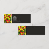 Textur Tone - farbenfrohe Tulpen Mini Visitenkarte (Vorne/Hinten)