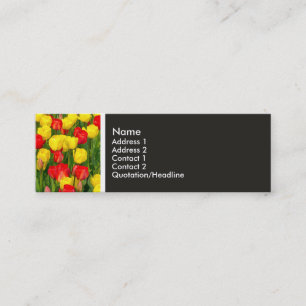 Textur Tone - farbenfrohe Tulpen Mini Visitenkarte