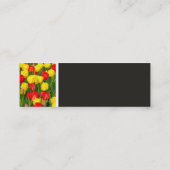 Textur Tone - farbenfrohe Tulpen Mini Visitenkarte (Rückseite)