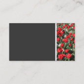 Textur Tone - Rote Tulips Visitenkarte (Rückseite)