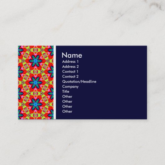 Textur Tone - Terrazzo 04 - Deep Navy Visitenkarte (Vorderseite)