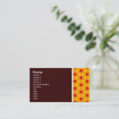 Textur Tone - Terrazzo 09 - Dunkelbraun Visitenkarte (Stehend Vorderseite)