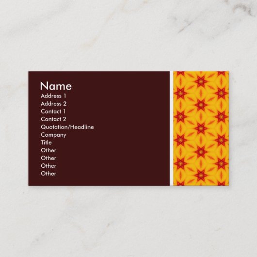 Textur Tone - Terrazzo 09 - Dunkelbraun Visitenkarte (Vorderseite)