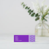 Textur Tone - Terrazzo Muster 02 - Lila Mini Visitenkarte (Stehend Vorderseite)