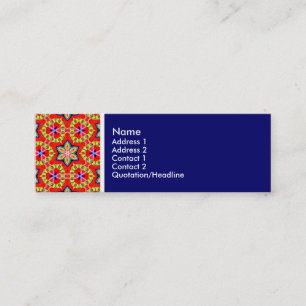 Textur Tone - Terrazzo Muster 03 - Dunkelblau Mini Visitenkarte