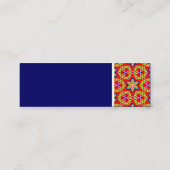 Textur Tone - Terrazzo Muster 03 - Dunkelblau Mini Visitenkarte (Rückseite)