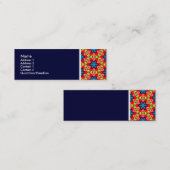 Textur Tone - Terrazzo Muster 04 - Tiefe Marine Mini Visitenkarte (Vorne/Hinten)