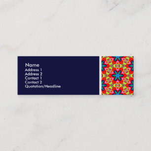 Textur Tone - Terrazzo Muster 04 - Tiefe Marine Mini Visitenkarte
