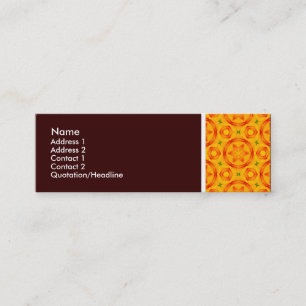 Textur Tone - Terrazzo Muster 05 - Dunkelbraun Mini Visitenkarte